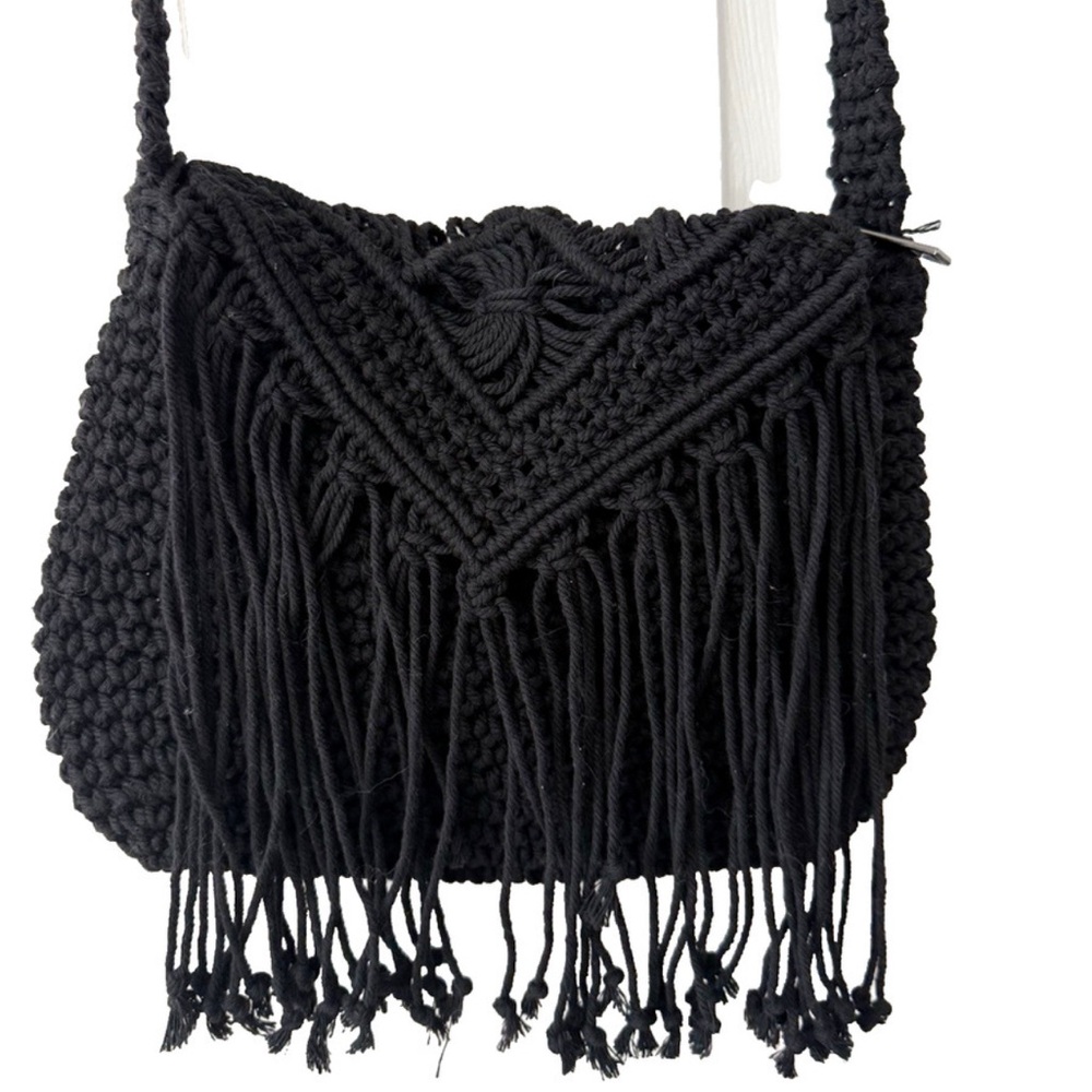 Black Boho Shoulder Bag